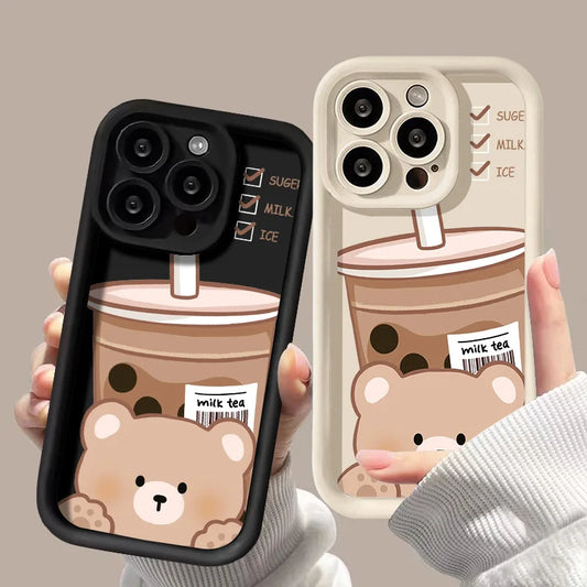 Cartoon Cute Bear Phone Cases For iPhones